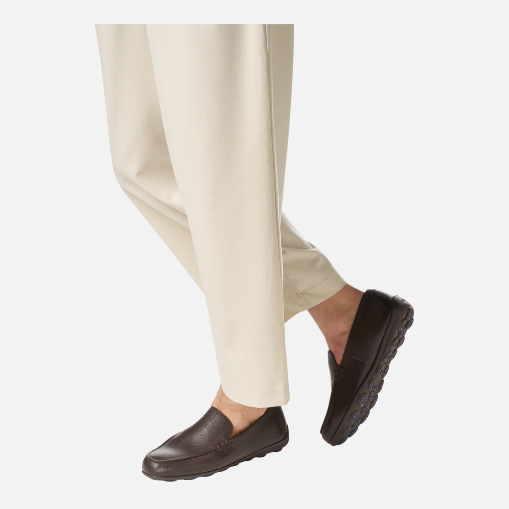 Geox Spherica Ec16 Hombre U55HYA00046C6009 Mocasines De Cuero