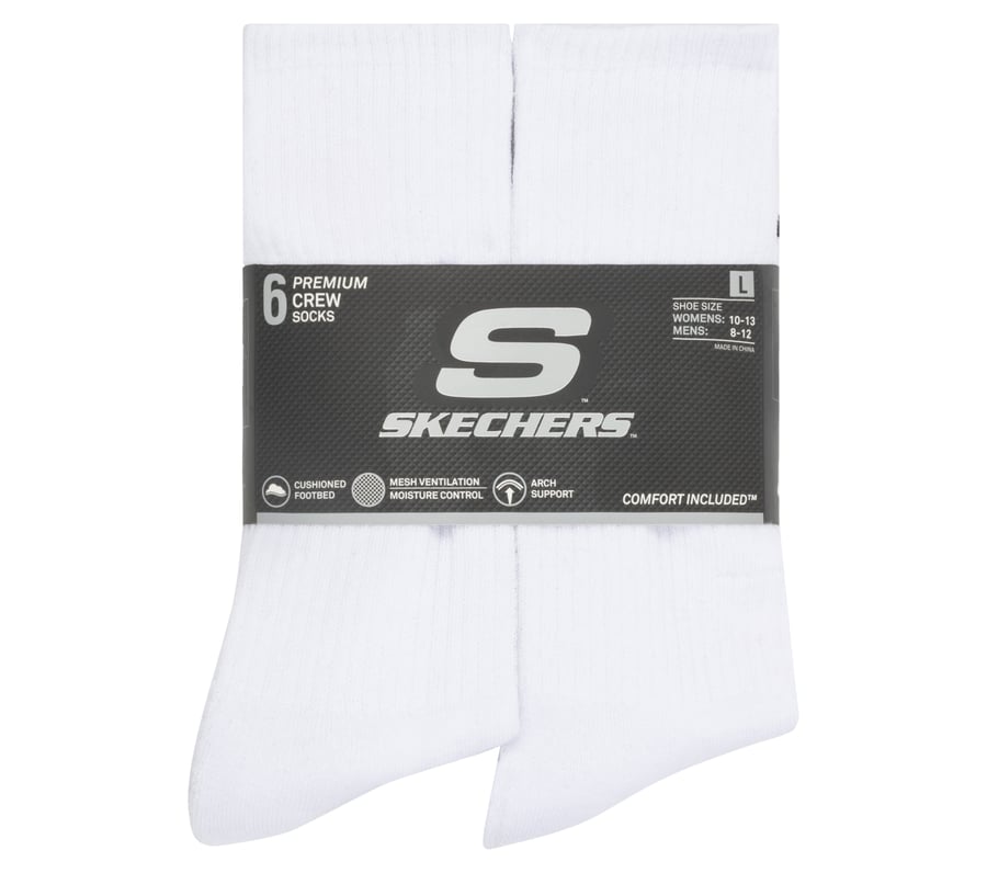 Skechers 6 Pack Large Core Crew Socks