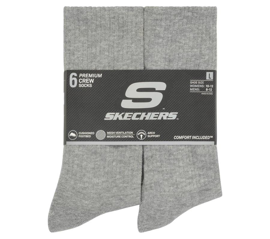 Skechers 6 Pack Large Core Crew Socks