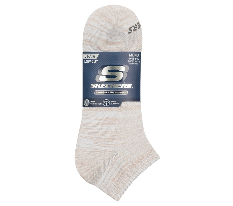 Skechers 6 Pack Non Terry Low Cut Socks