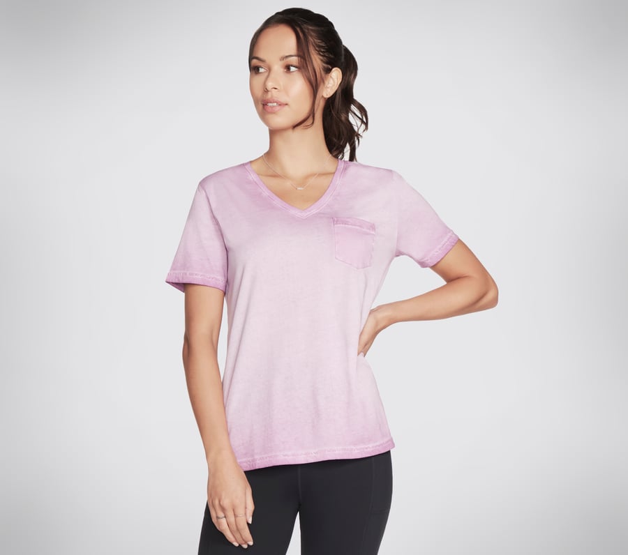 Skechers Diamond Wash Hatha V-Neck Pocket Tee