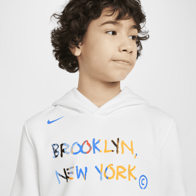 Nike Brooklyn Nets City EditionSudadera Con Capucha De Tejido Fleece Nike De La NBA - Niño/a