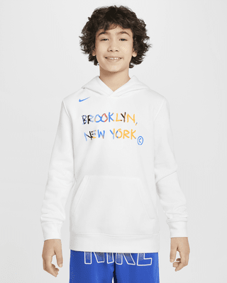 Nike Brooklyn Nets City EditionSudadera con capucha de tejido Fleece Nike de la NBA - Niño/a