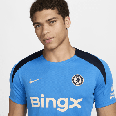 Nike Chelsea FC StrikeCamiseta De Fútbol De Manga Corta De Tejido Knit Nike Dri-FIT - Hombre