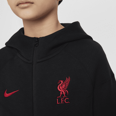 Nike Liverpool FC Tech FleeceSudadera Con Capucha De Fútbol Con Cremallera Completa Nike - Niño