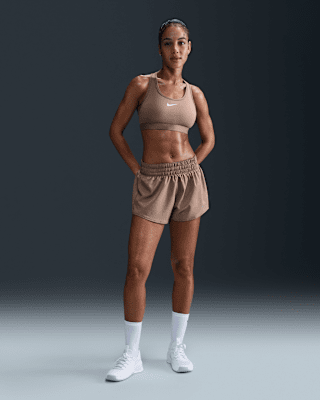 Nike Nike OnePantalón corto con malla interior de talle medio y 8 cm Dri-FIT - Mujer