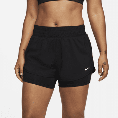 Nike Nike OnePantalón Corto De 8 cm Con Talle Medio Y Diseño 2 En 1 Dri-FIT - Mujer