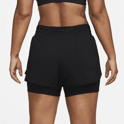 Nike Nike OnePantalón Corto De 8 cm Con Talle Medio Y Diseño 2 En 1 Dri-FIT - Mujer