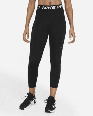 Nike Nike ProLeggings cortos de talle medio con panel de malla - Mujer