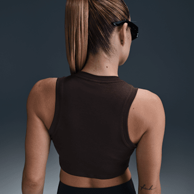 Nike Nike Sportswear Chill KnitCamiseta De Tirantes Corta Y Ceñida Con Canalé Mini - Mujer