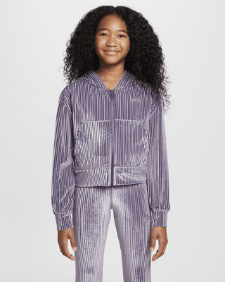 Nike Nike SportswearSudadera con capucha de canalé con cremallera completa - Niña