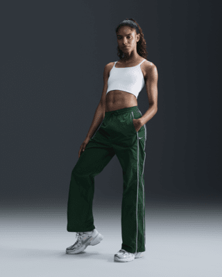 Nike Nike WindrunnerPantalón de talle alto y tejido Woven con dobladillo abierto - Mujer