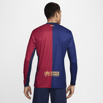 Nike Primera Equipación Stadium FC Barcelona 2024/25Camiseta De Fútbol De Manga Larga Replica Nike Dri-FIT - Hombre