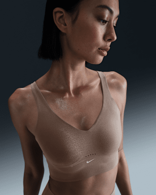Nike Sujeción media Nike AlateSujetador deportivo con almohadilla y escote alto - Mujer