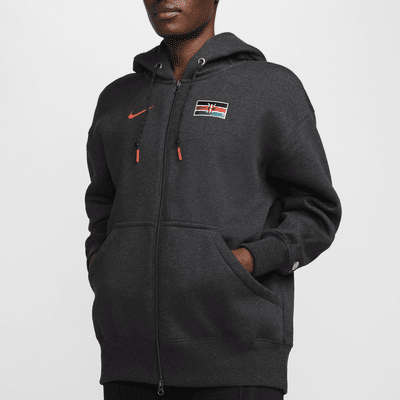 Nike Team Kenya Phoenix FleeceSudadera Con Capucha Y Cremallera Completa Oversize Nike - Mujer