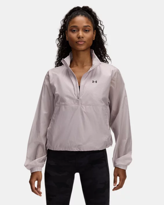 Under Armour Anorak con media cremallera UA Rival Woven para mujer  