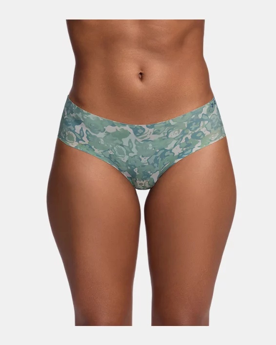 Under Armour Bragas invisibles con estampado UA Pure Stretch para mujer - Paquete de 3  