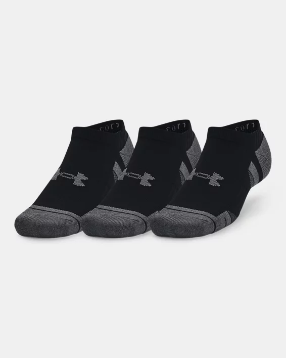 Under Armour Calcetines invisibles de algodón UA Performance unisex - Paquete de 3  