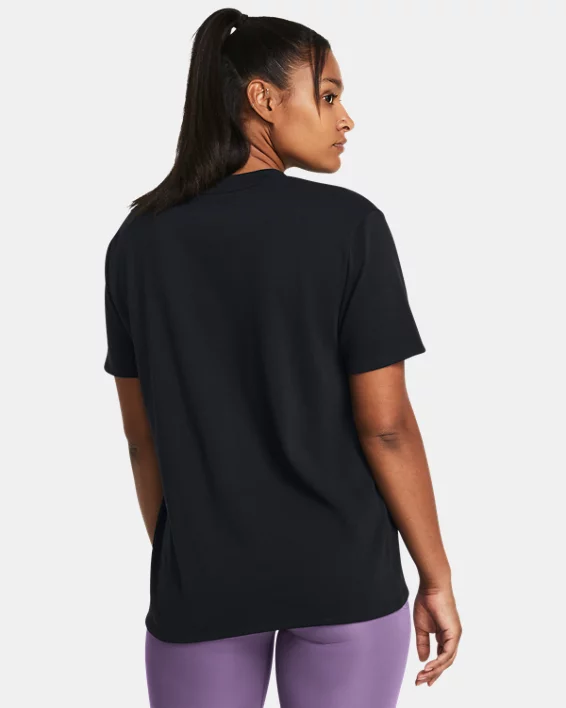 Under Armour Camiseta De Manga Corta Oversize UA Heavyweight Embroidered Patch Boyfriend Para Mujer  