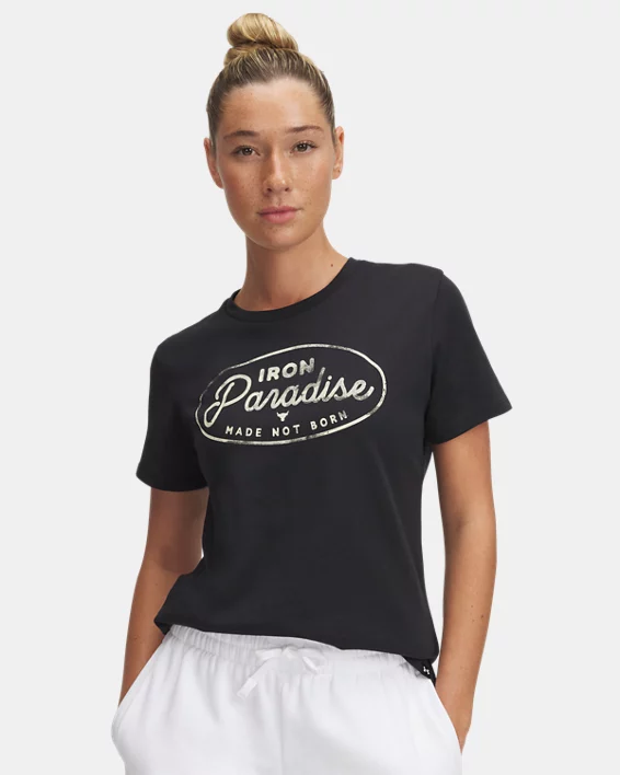 Under Armour Camiseta de manga corta Project Rock Heavyweight Tools Of The Trade para mujer  