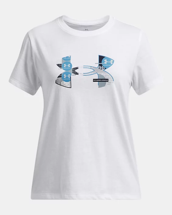 Under Armour Camiseta de manga corta UA Big Logo UA Fill para niña  