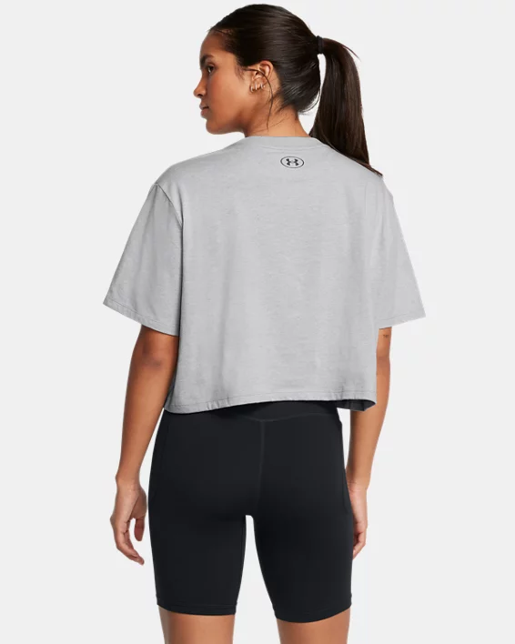Under Armour Camiseta De Manga Corta UA Boxy Crop Branded Para Mujer  
