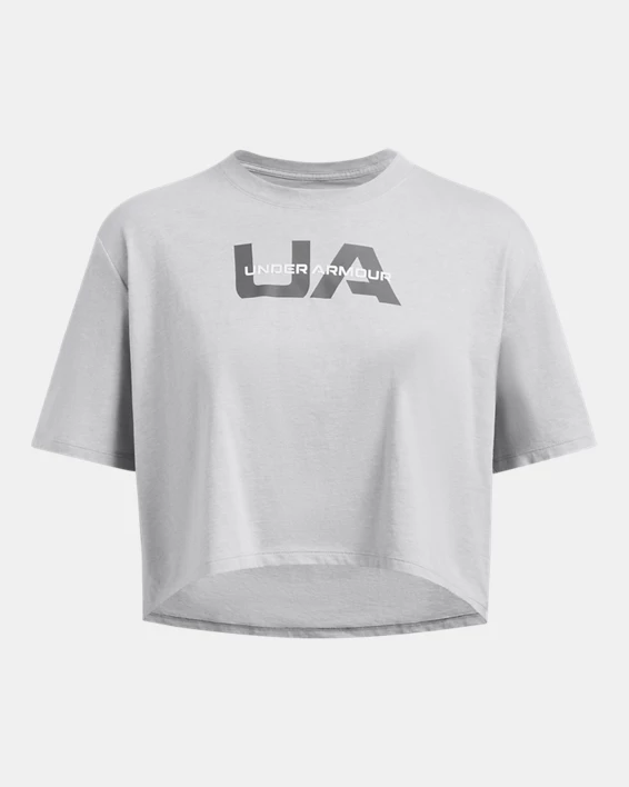 Under Armour Camiseta De Manga Corta UA Boxy Crop Branded Para Mujer  