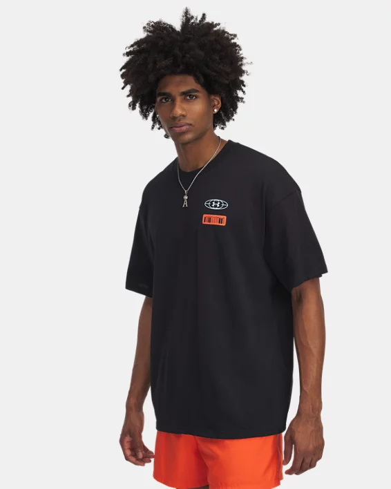 Under Armour Camiseta de manga corta UA Heavyweight Hoops Mix Tape para hombre  