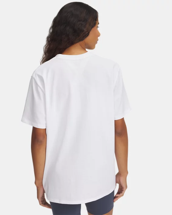 Under Armour Camiseta De Manga Corta UA Heavyweight Oversized Collegiate Para Mujer  
