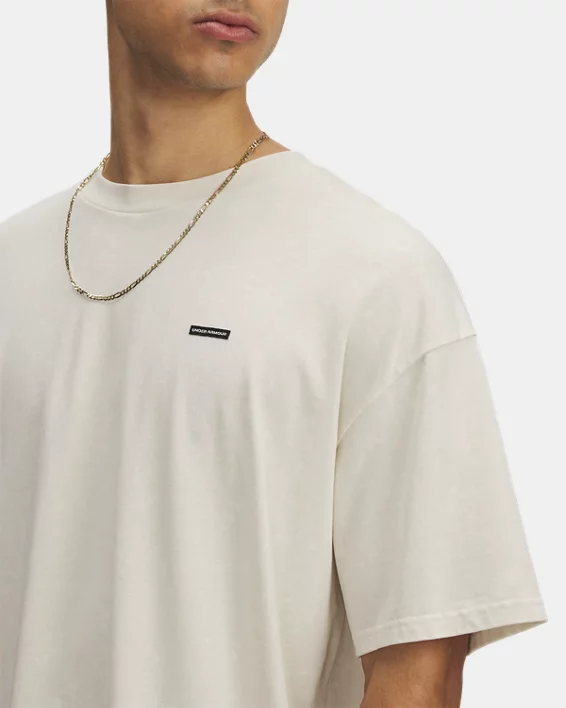Under Armour Camiseta De Manga Corta UA Heavyweight Oversized Logo Wash Para Hombre  