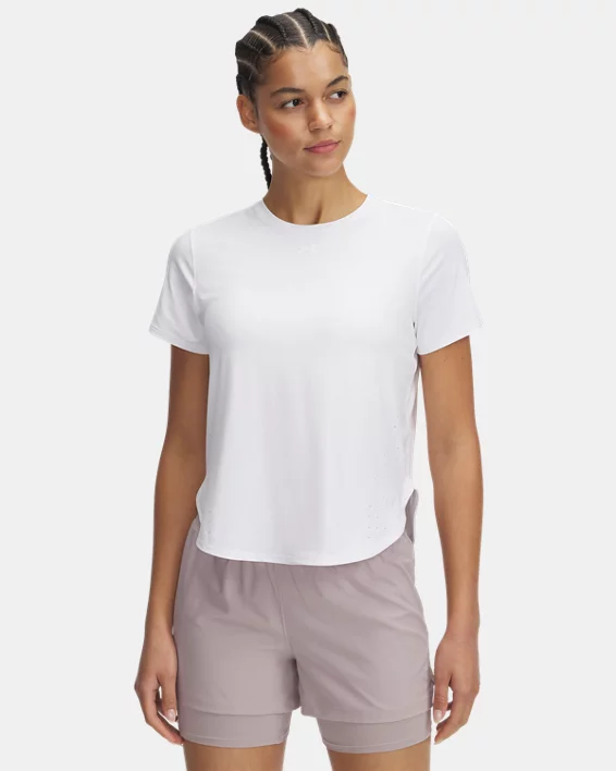 Under Armour Camiseta de manga corta UA Launch Elite para mujer  