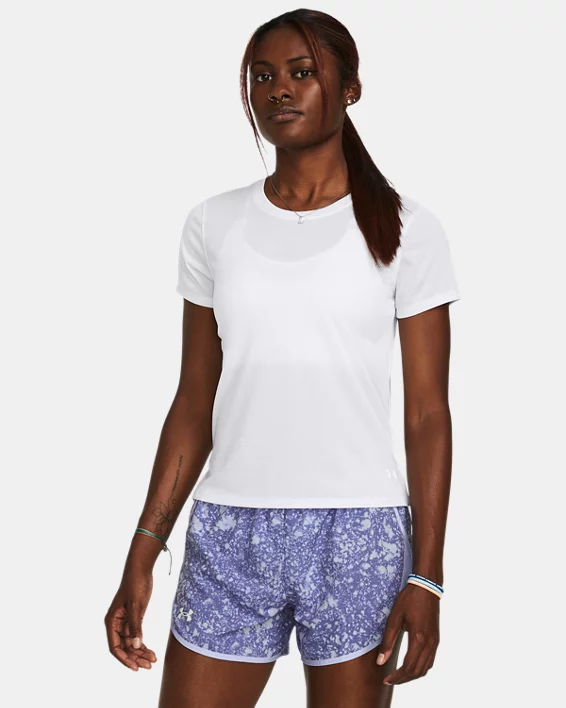 Under Armour Camiseta de manga corta UA Launch para mujer  