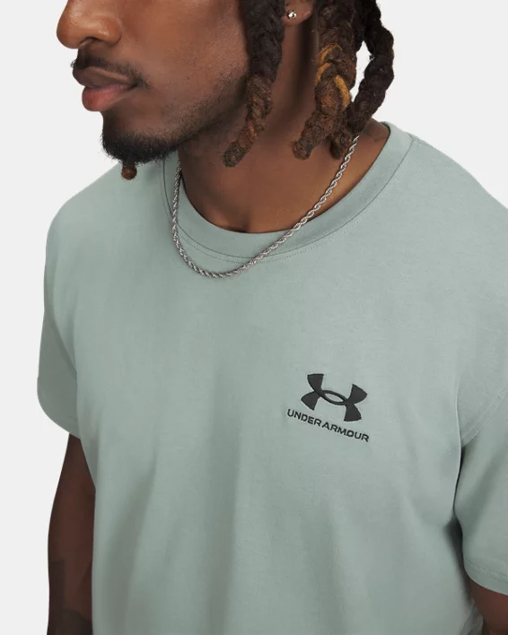 Under Armour Camiseta De Manga Corta UA Logo Embroidered Heavyweight Para Hombre  