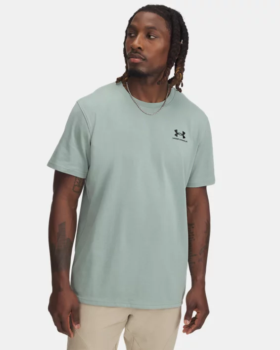 Under Armour Camiseta de manga corta UA Logo Embroidered Heavyweight para hombre  