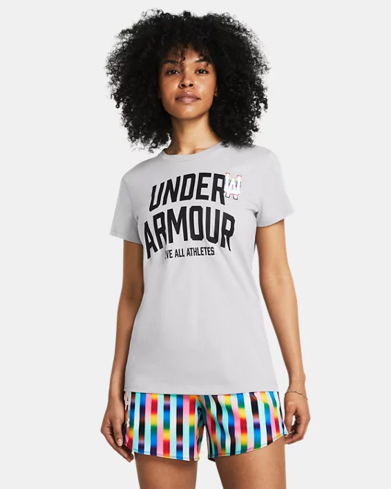 Under Armour Camiseta de manga corta UA Pride para mujer  