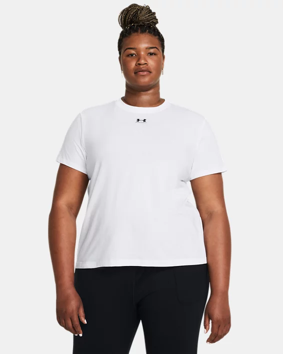 Under Armour Camiseta de manga corta UA Rival Core para mujer  