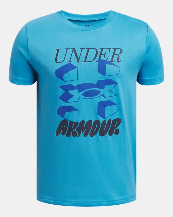 Under Armour Camiseta de manga corta UA Split Big Logo para niño