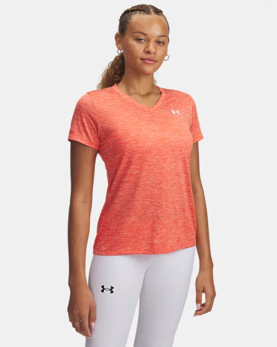 Under Armour Camiseta de manga corta UA Tech™ Twist V-Neck para mujer  
