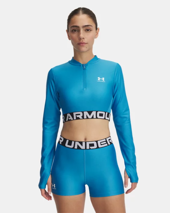 Under Armour Camiseta de manga larga con cremallera de ¼ HeatGear® Rib para hombre  