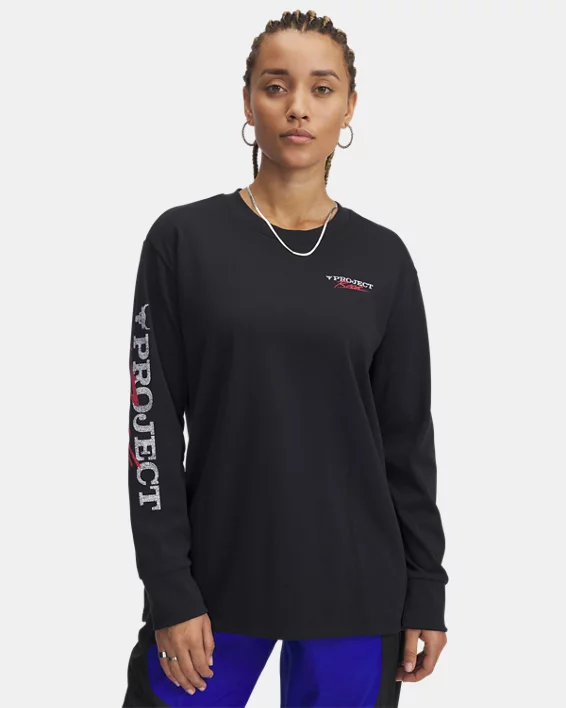 Under Armour Camiseta de manga larga Project Rock Campus para mujer