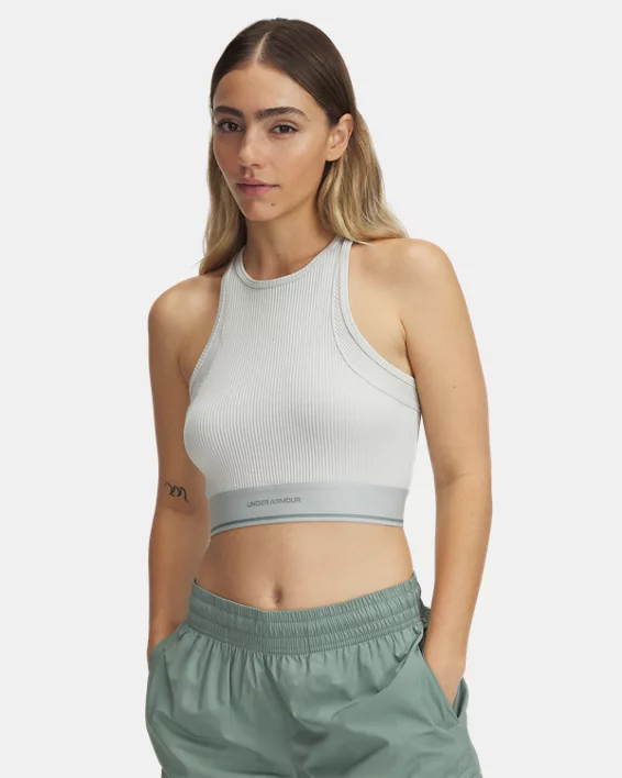 Under Armour Camiseta de tirantes UA Meridian Rib Branded para mujer  