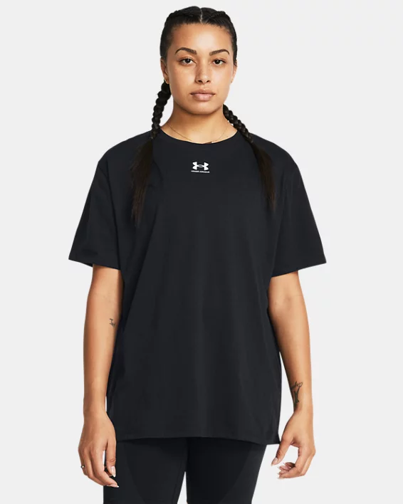 Under Armour Camiseta oversize de manga corta UA Campus para mujer  