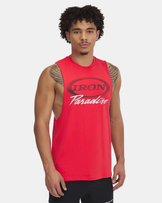 Under Armour Camiseta sin mangas Project Rock Iron para hombre  
