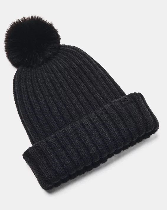 Under Armour Gorro con pompón UA Halftime para mujer  