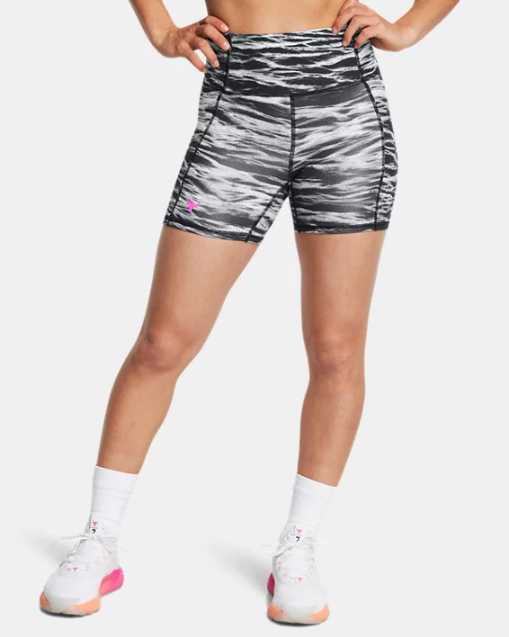Under Armour Pantalón corto Project Rock Lets Go Bench To Beach Middy para mujer  