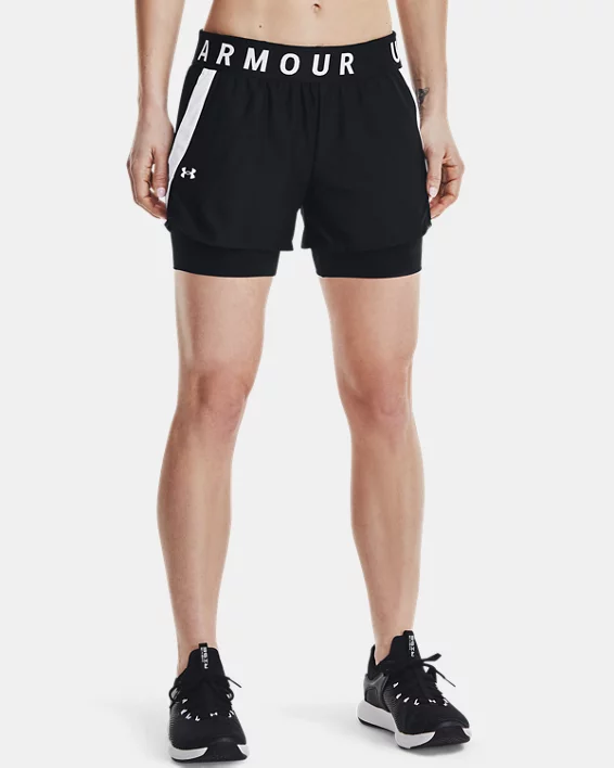 Under Armour Pantalón corto UA Play Up 2-in-1 para mujer  