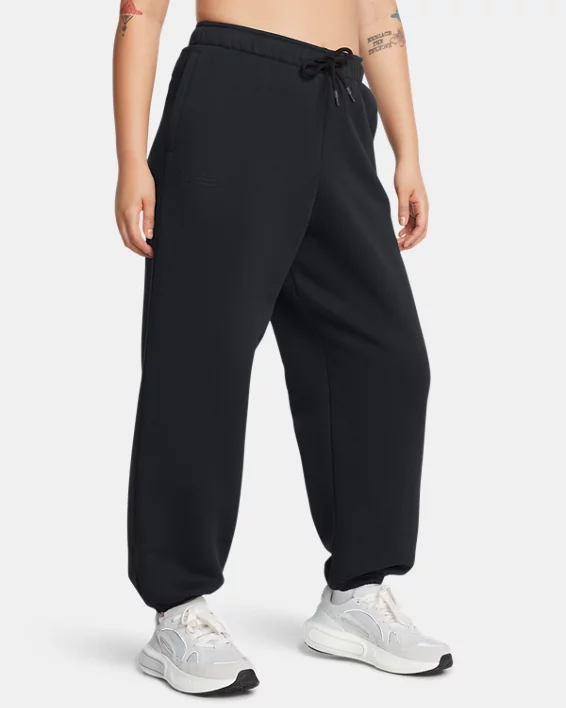 Under Armour Pantalón UA Icon Fleece Oversized Wordmark para mujer  