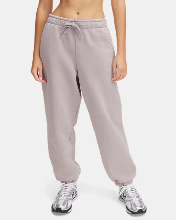Under Armour Pantalón UA Icon Heavyweight Fleece Oversized para mujer  