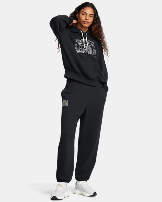 Under Armour Pantalón UA Icon Heavyweight Terry Oversized Para Mujer  