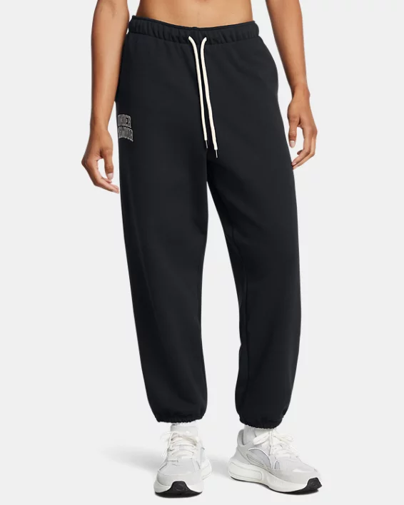 Under Armour Pantalón UA Icon Heavyweight Terry Oversized para mujer  